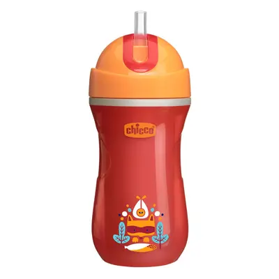 CHICCO - Hrneček Chicco Sport termo s brčkem 266 ml, červený 14m+