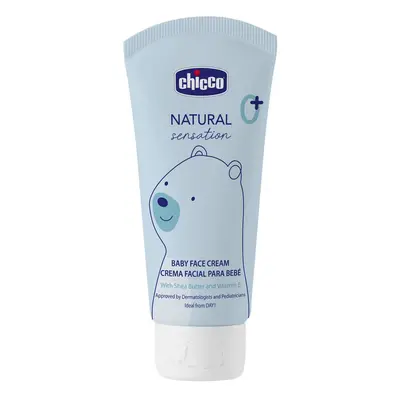 CHICCO - Krém na dětskou tvář Natural Sensation s bambuckým máslem a vitaminem E 50ml, 0m+