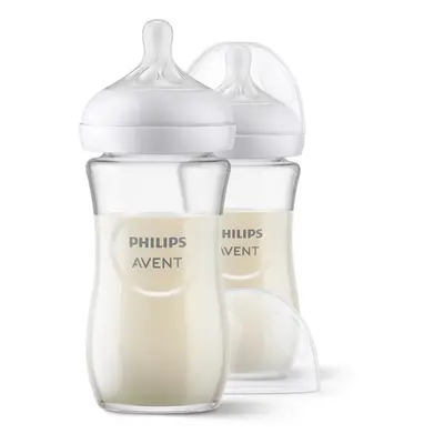 PHILIPS AVENT - Láhev Natural Response skleněná 240 ml, 1m+, 2 ks