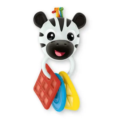 BABY EINSTEIN - Kousátko s chrastítkem zebra ZenShake-a-Shape bez BPA 0m+