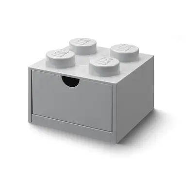 LEGO STORAGE - stolní box 4 se zásuvkou - šedá