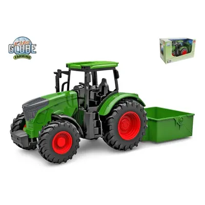 MIKRO TRADING - Kids Globe traktor zelený se sklápěčkou volný chod 27,5cm v krabičce