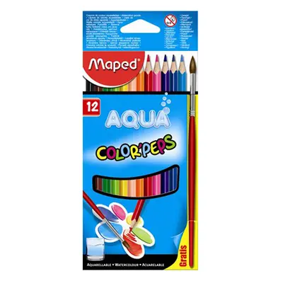 MAPED - Pastelky Color Peps akvarelové se štětcem, 12 ks