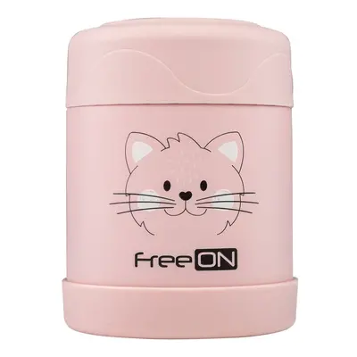 FREEON - Termoska na jídlo 350 ml Kitty Pink