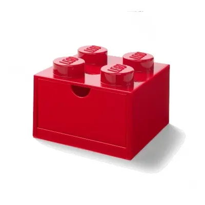 LEGO STORAGE - stolní box 4 se zásuvkou - červená