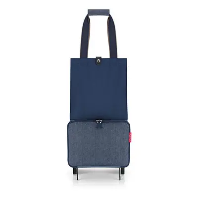 Skládací taška na kolečkách Reisenthel Foldabletrolley Herringbone dark blue