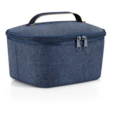 Chladící taška na svačinu Reisenthel Coolerbag S pocket Herringbone dark blue