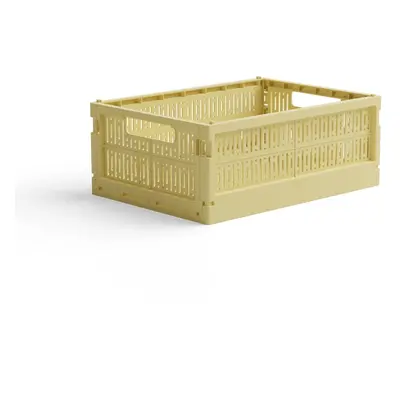 Skládací přepravka midi Made Crate - lemon cream