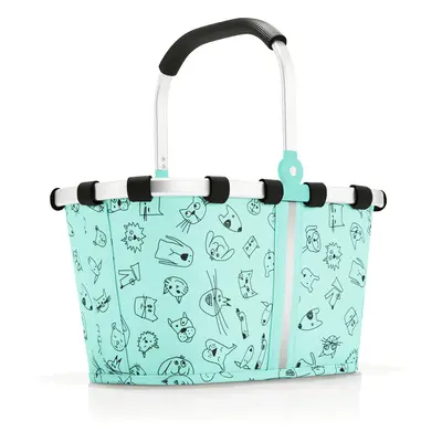 Dětský košík Reisenthel Carrybag XS kids Cats and dogs mint