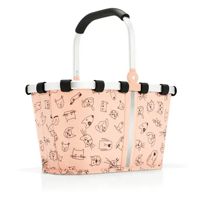 Dětský košík Reisenthel Carrybag XS kids Cats and dogs rose