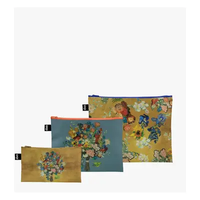 Taštička na zip 3 ks LOQI VINCENT VAN GOGH Flower Pattern