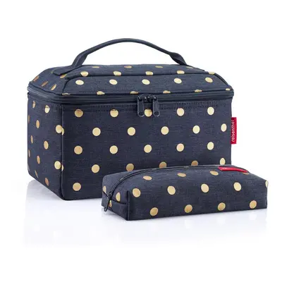 Kosmetický kufřík a taštička Reisenthel Beautycase set Mettalic dots blue