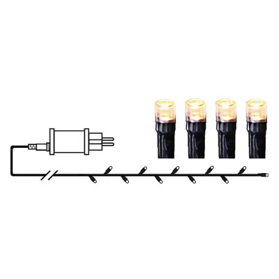 Venkovní světelný LED řetěz délka 18 m Star Trading Microled - černý