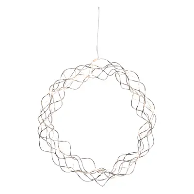 Závěsná světelná LED dekorace průměr 30 cm Star Trading Curly - stříbrná