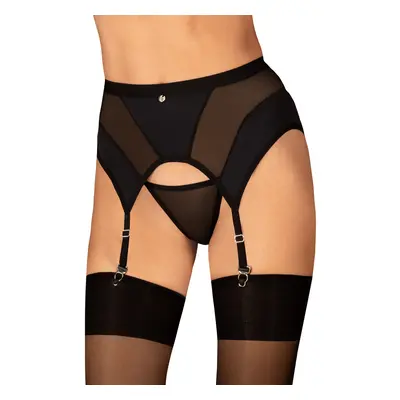 Elegantní podvazkový pás Chic Amoria garter belt - Obsessive Barva: černá