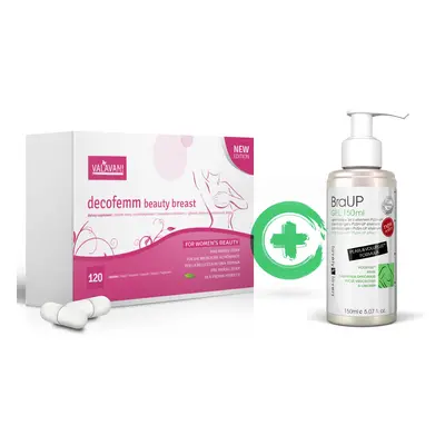 Akční balíček DecoFemm beauty breast 120 kapslí + BraUP Gel 150ml