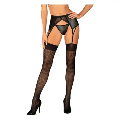 Půvabné punčochy S824 stockings - Obsessive Barva: černá