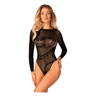 Dokonalé body B137 teddy - Obsessive Barva: černá