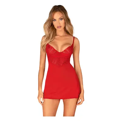 Elegantní košilka Ingridia chemise - Obsessive Barva: červená