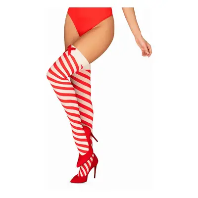 Vánoční punčochy Kissmas stockings - Obsessive Barva: červená