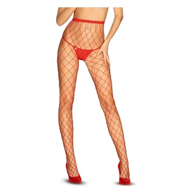 Žhavé punčochy S812 Tights red - Obsessive Barva: červená