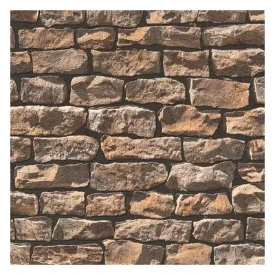 Vliesové tapety na zeď Wood´n Stone 90791-2, kámen hnědý, rozměr 10,05 m x 0,53 m, A.S.Création