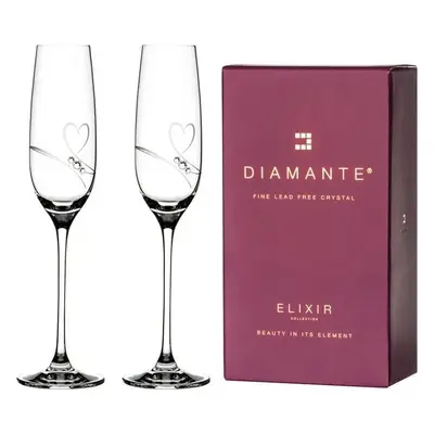 Diamante sklenice na šampaňské Romance s kamínky Swarovski 200ml 2KS