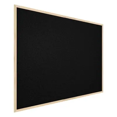 Allboards Černá korková tabule v dřevěném rámu 100x80 cm,TKBLACK108D