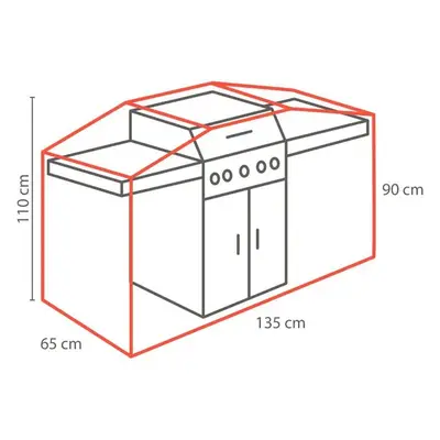 Ochranná plachta na gril (135x110x65 cm)