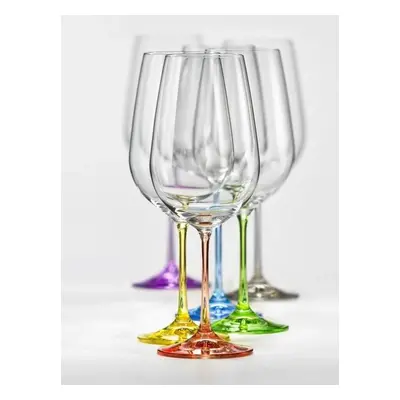 Crystalex set sklenic na červené víno Viola Rainbow 550 ml 6 KS