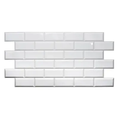 Obkladové panely 3D PVC TP10017314, rozměr 966 x 484 mm, obklad bílý, GRACE