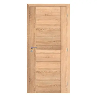 Solodoor Interiérové dveře rámové, 80 P, 850 × 1985 mm, fólie, pravé, dub Mystic, plné