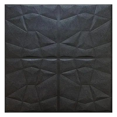 Samolepící pěnové 3D panely S11, rozměr 70 x 70 cm, diamant černý, IMPOLTRADE