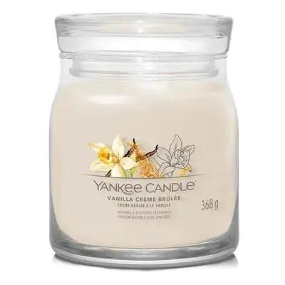 Yankee Candle vonná svíčka Signature ve skle střední Vanilla Creme Brulee 368g