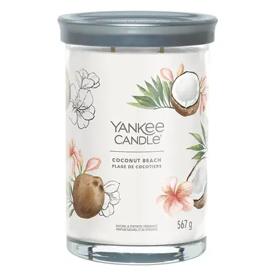 Yankee Candle vonná svíčka Signature Tumbler ve skle velká Coconut Beach 567g