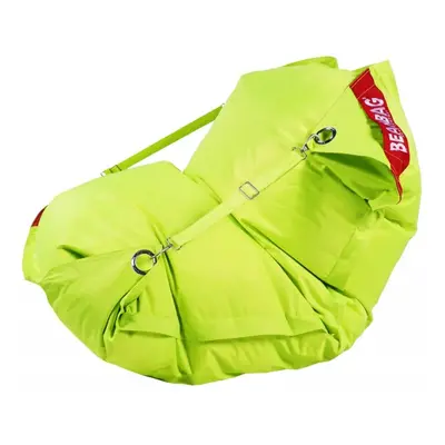 BeanBag Sedací pytel 189x140 comfort s popruhy fluo limet