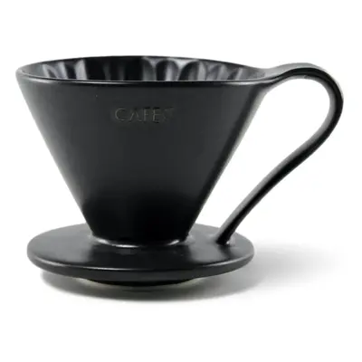 Cafec Arita Ware Flower dripper 4 - matný černý