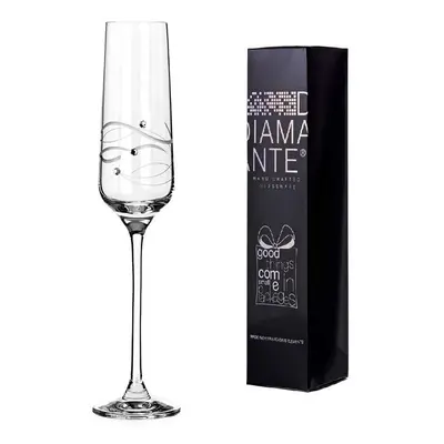 Diamante sklenice na šampaňské Spiral 190 ml 1KS