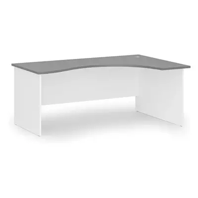 Ergonomický kancelářský pracovní stůl PRIMO WHITE, 1800 x 1200 mm, pravý, bílá/grafit