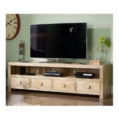 Indický nábytek - TV stolek Hina 160x50x45 z mangového dřeva Mango natural