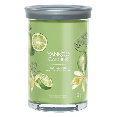 Yankee Candle vonná svíčka Signature Tumbler ve skle velká Vanilla Lime 567g