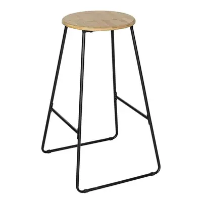 Černá/přírodní bambusová barová židle 70 cm Loft – Wenko