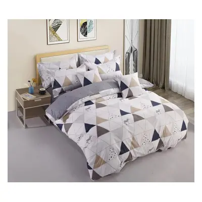 3 dílné povlečení Krepové polycotton Triangle Mix 200x140cm+90x70cm TiaHome