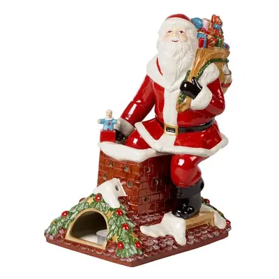 Christmas Toys Memory svícen/hrající Santa na střeše, 32 cm, Villeroy & Boch