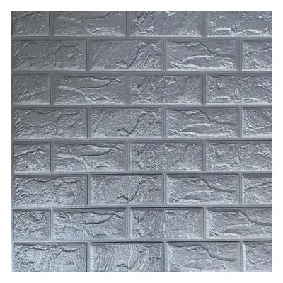 Samolepící pěnové 3D panely 0001, rozměr 60 x 60 mm, cihla šedá, IMPOLTRADE