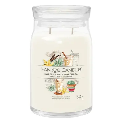 Yankee Candle vonná svíčka Signature ve skle velká Sweet Vanilla Horchata 567g