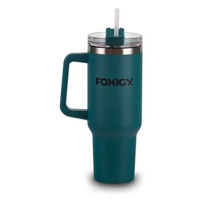 Foxigy Termohrnek do auta s brčkem 1200 ml Navy Blue