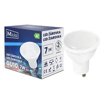 BERGE LED žárovka - GU10 - SMD 2835 - 7W - 590Lm - neutralni bílá