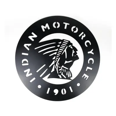 Živá Zeď Dřevěná nástěnná černá dekorace Indian Motorcycle