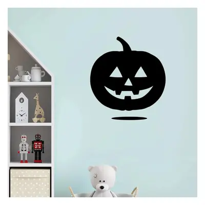 Živá Zeď Samolepka na zeď Halloweenská dýně Barva: černá